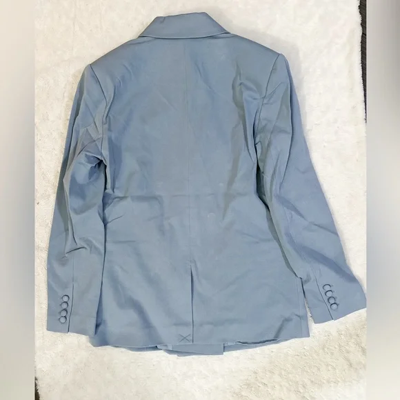 NWT- WeWoreWhat x Revolve Double Breasted Blazer Suiting Twill Storm - Picture 6 of 13